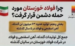 چرا فولاد خوزستان مورد حمله دشمن قرار گرفت؟ (بخش پنجم: تولید حدود ۶۳ میلیون تن گندله، آهن اسفنجی و فولاد در ۵ سال گذشته)
