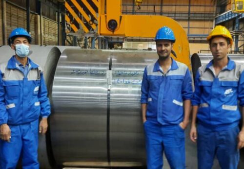 رکورد تولید ماهانه در خط نورد سرد شرکت فولاد امیرکبیر کاشان بهبود یافت
