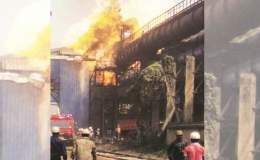 11 کشته بر اثر حادثه آتش سوزی در کارخانه تولید ریل SAIL