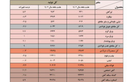 افت ۴.۳ درصدی تولید فولاد ایران در هشت ماهه/ جزئیات کامل تولید محصولات زنجیره آهن و فولاد در ۸ ماهه امسال