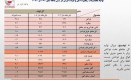 تولید فولاد ایران در نیمه نخست سال به مرز ۱۵ میلیون تن رسید‌/ جزئیات کامل تولید محصولات زنجیره آهن و فولاد