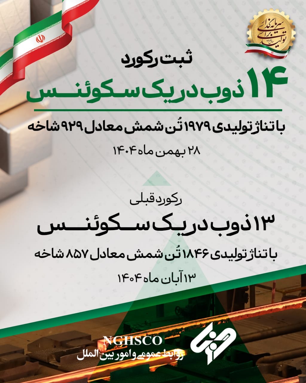 ثبت رکوردی جدید در فولاد غدیر نیریز 2 60310839 42a5 4fb0 8764 9e9d133e1b85 11zon