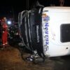 مصدومیت ۲۹ کارگر معدن چادرملو در تصادف تریلی و اتوبوس