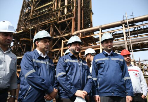 بازدید وزیر تعاون, کار و رفاه اجتماعی از کارخانه صبا فولاد خلیج فارس
